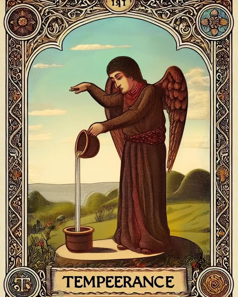 절제(Temperance) 타로 카드