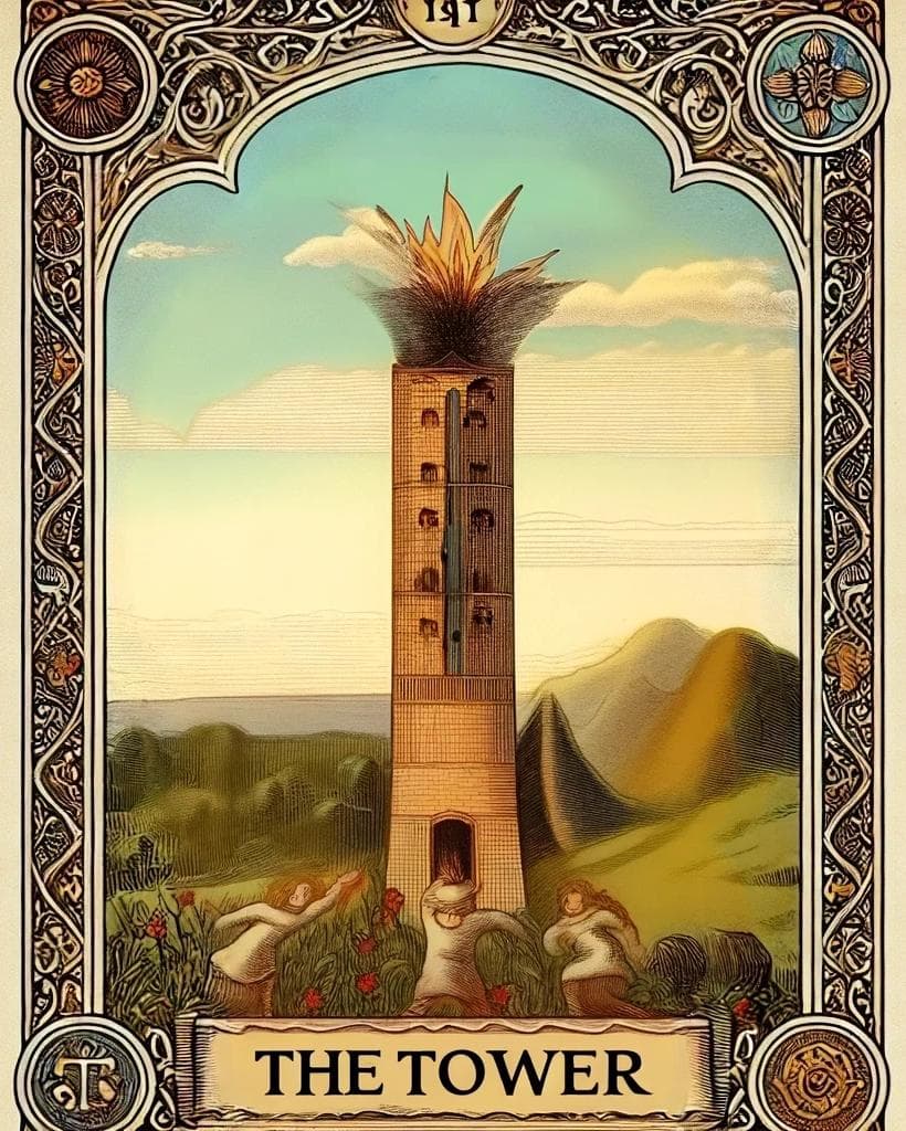 탑(The Tower) 타로 카드