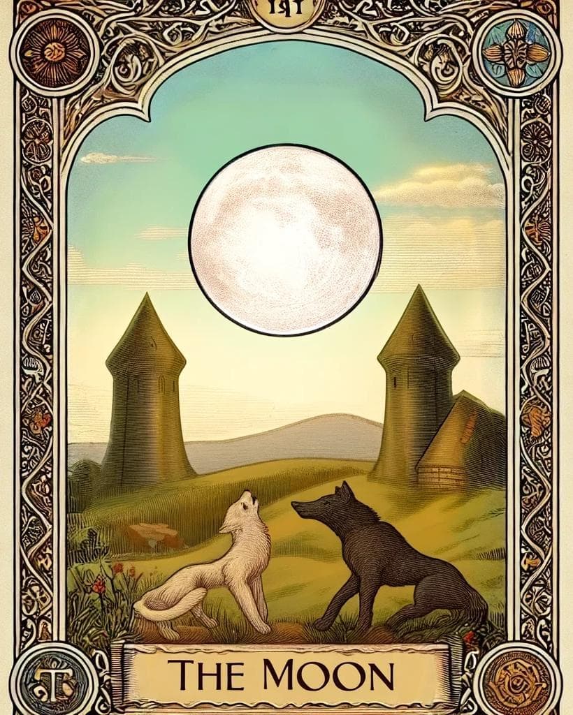 달(The Moon) 타로 카드