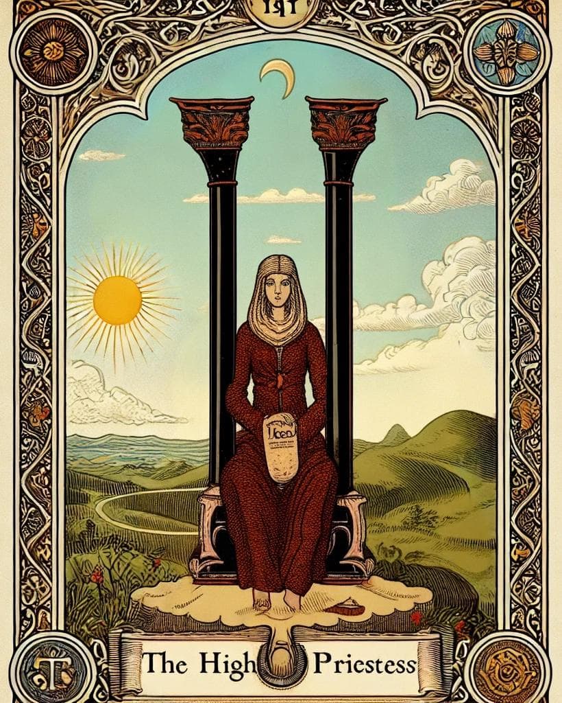 여사제(The High Priestess) 타로 카드